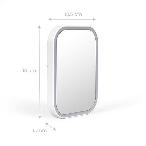  Miroir de maquillage lumineux - Blanc