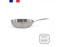 Brigade - Wok en acier inoxydable 28 cm