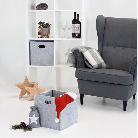 Boîte de rangement en feutre HYGGE