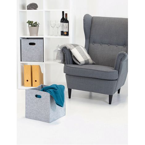 Boîte de rangement en feutre HYGGE