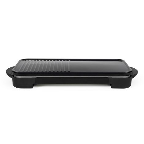 Appareil 2 en 1 crêpière et plancha grill - Noir