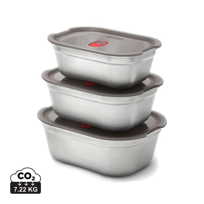  Set de boites repas x3 Petite, Moyenne, Grande Black+Blum