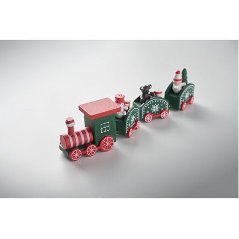 Train de Noël en bois