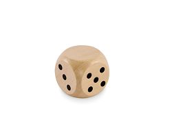 Dés en bois Schima 3cm dia