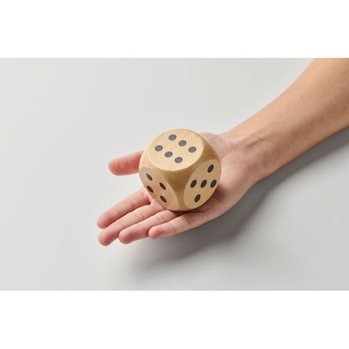  Dés en bois Schima de 5cm dia