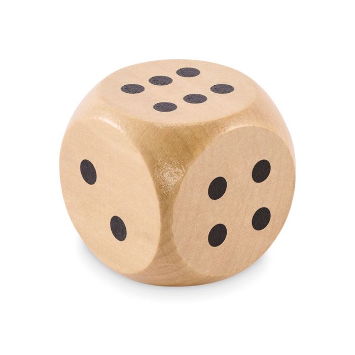  Dés en bois Schima de 5cm dia
