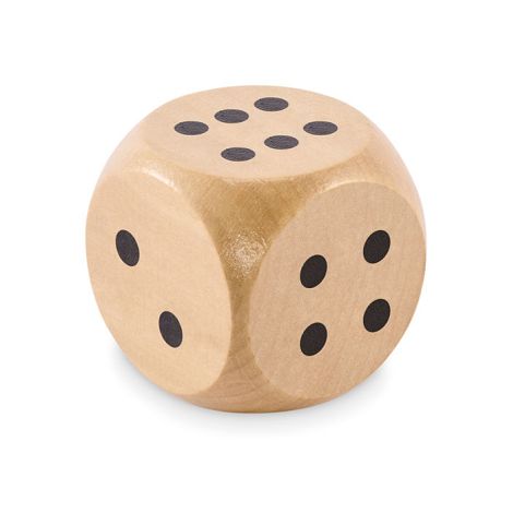 Dés en bois Schima de 5cm dia