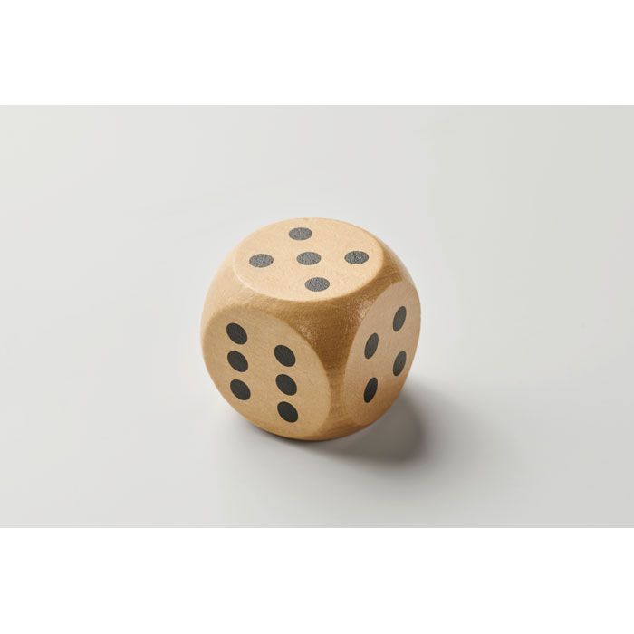  Dés en bois Schima de 5cm dia