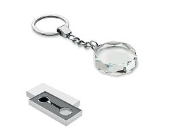 Porte-clés rond en verre