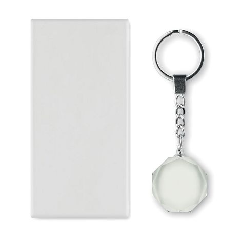 Porte-clés rond en verre