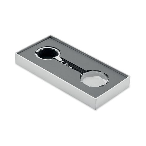Porte-clés rond en verre