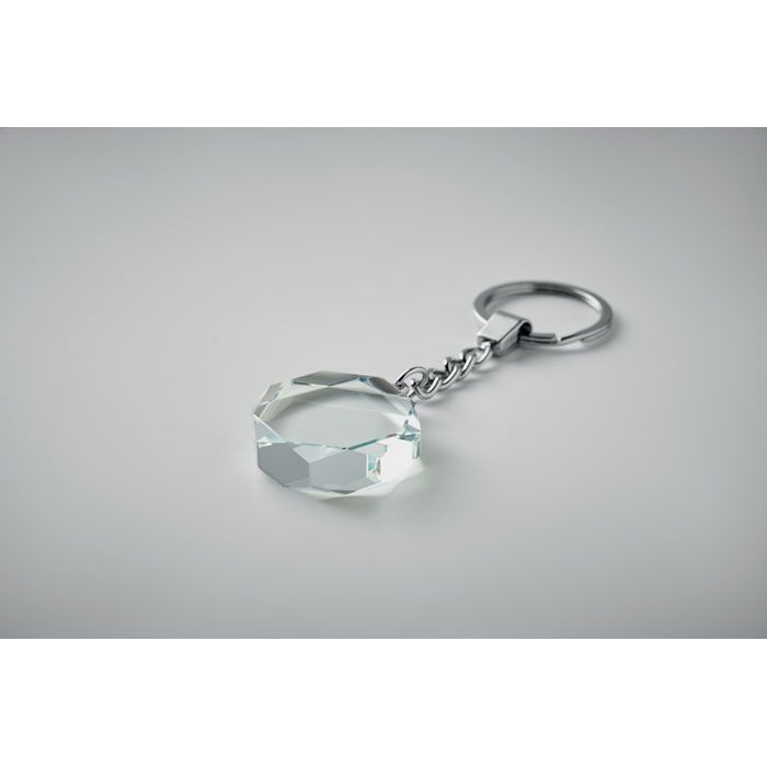  Porte-clés rond en verre