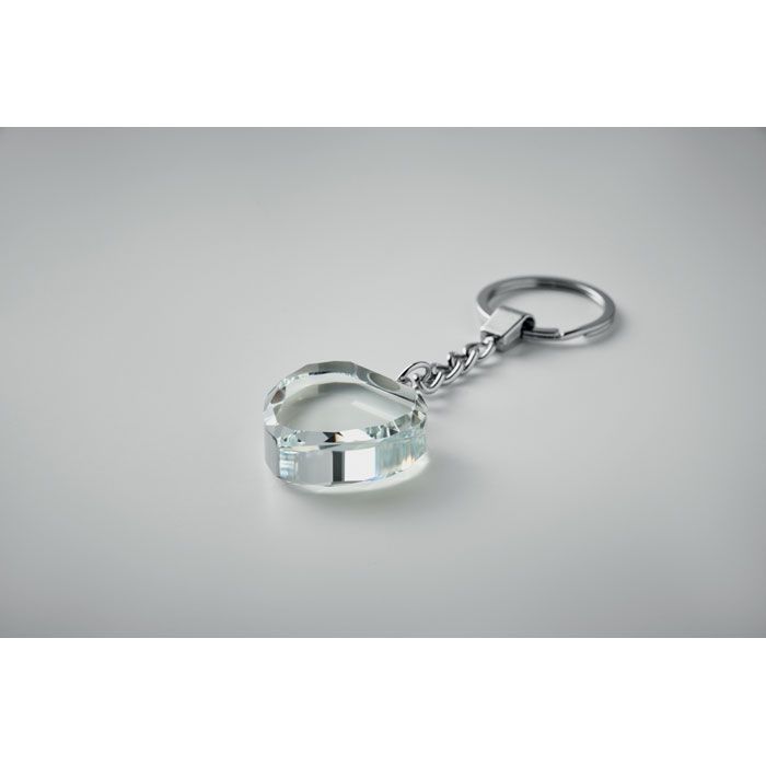  Porte-clés cœur en verre