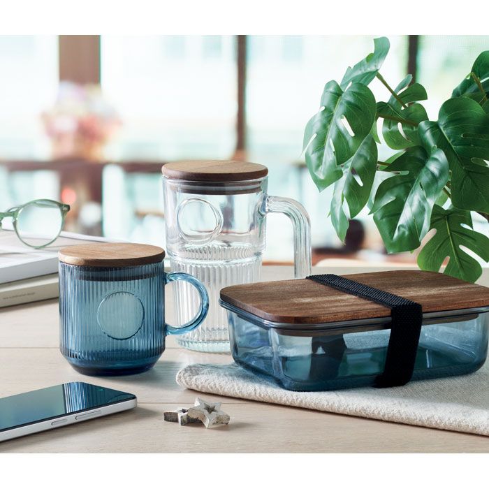  Mug en verre strié 300ml