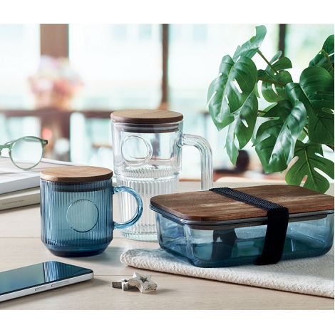 Mug en verre strié 300ml