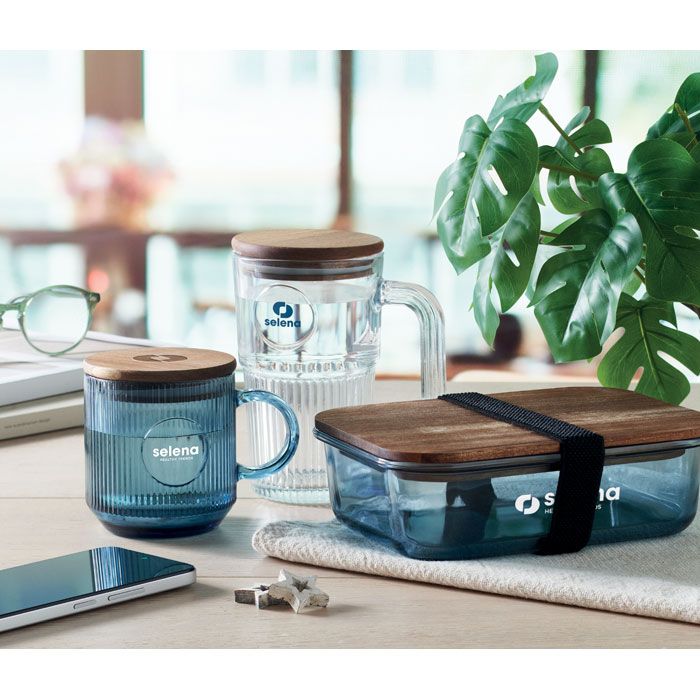  Mug en verre strié 300ml