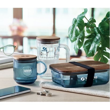Mug en verre strié 300ml