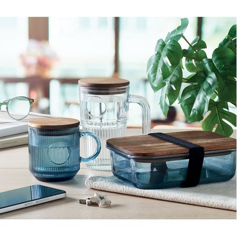 Mug en verre strié 300ml