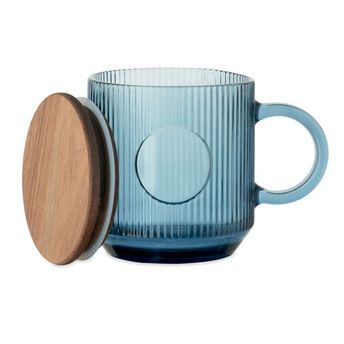  Mug en verre strié 300ml
