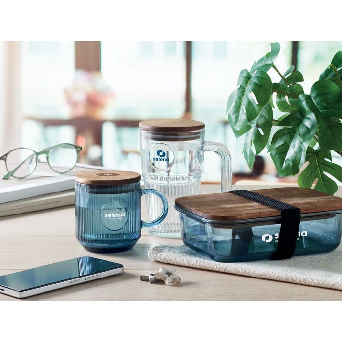  Mug en verre strié 300ml