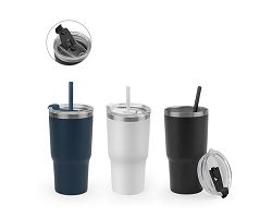 Gobelet de voyage compact en acier inoxydable (91% recyclé) avec 