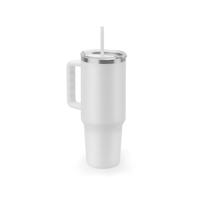  Grand gobelet de voyage en acier inoxydable (91% recyclé) avec do