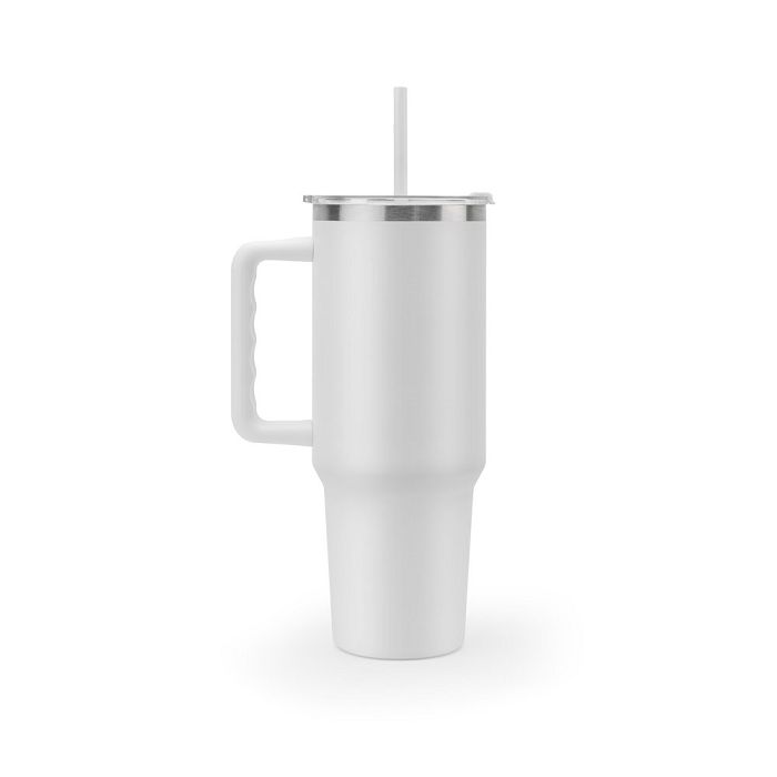  Grand gobelet de voyage en acier inoxydable (91% recyclé) avec do