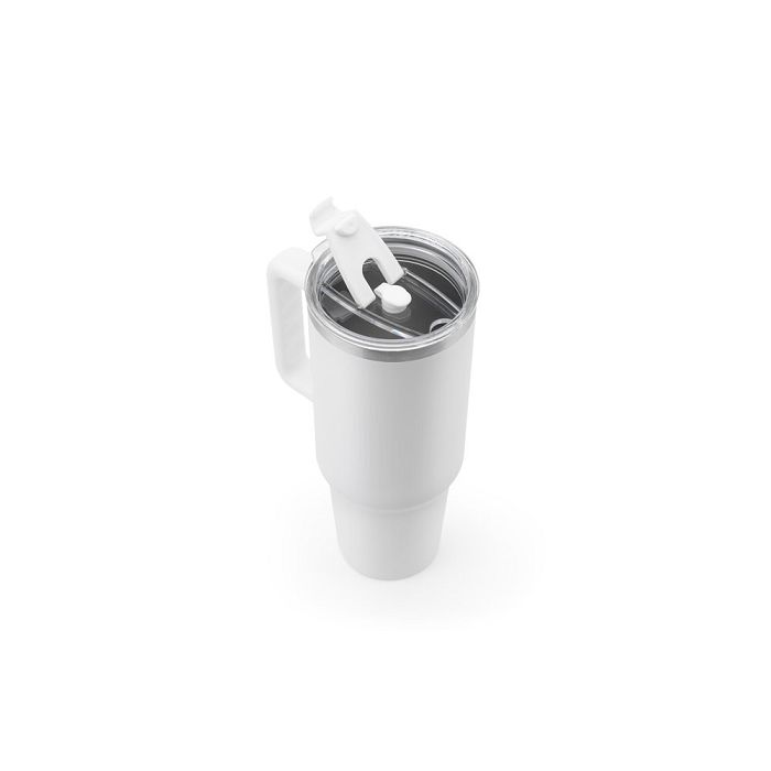  Grand gobelet de voyage en acier inoxydable (91% recyclé) avec do