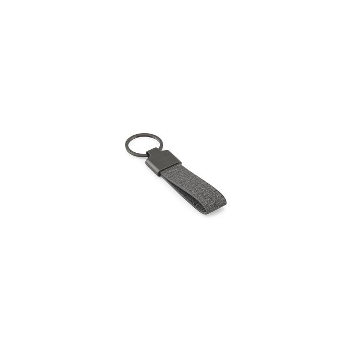  Porte-clés de forme rectangulaire en métal et pet recyclé (30% re