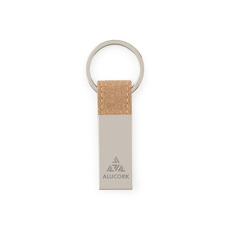 Set composé d'un porte-cartes et d'un porte-clés, tous deux en mé