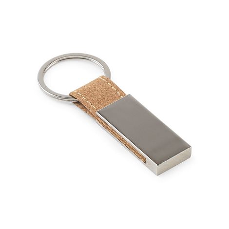 Set composé d'un porte-cartes et d'un porte-clés, tous deux en mé