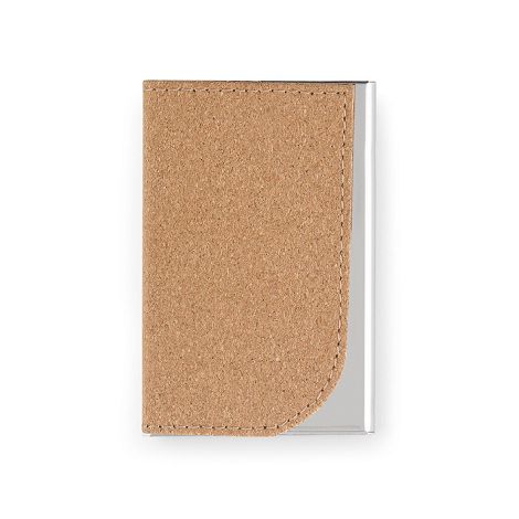 Set composé d'un porte-cartes et d'un porte-clés, tous deux en mé