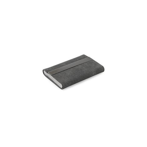 Set composé d'un porte-cartes et d'un porte-clés, tous deux en mé