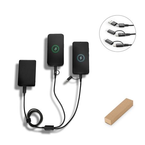  Câble USB 6-en-1 ultrarapide en aluminium et PET recyclé