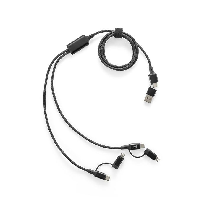  Câble USB 6-en-1 ultrarapide en aluminium et PET recyclé