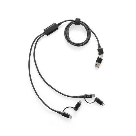  Câble USB 6-en-1 ultrarapide en aluminium et PET recyclé