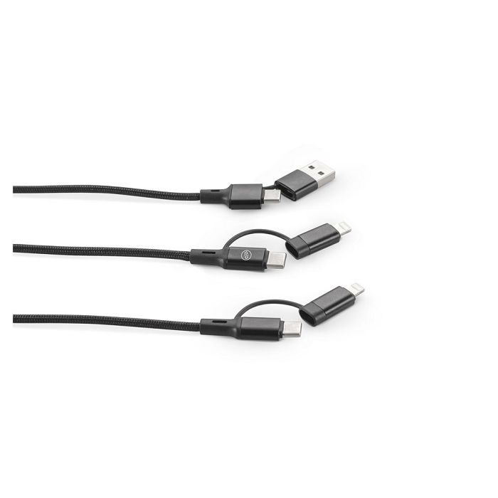  Câble USB 6-en-1 ultrarapide en aluminium et PET recyclé