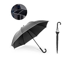 Parapluie 27" en polyester recyclé (100% rPET) pongé 190T coupe-v