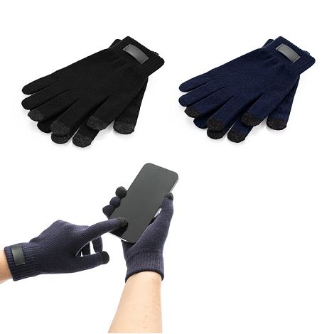 Gants en polyester recyclé (100% rPET), avec embouts tactiles