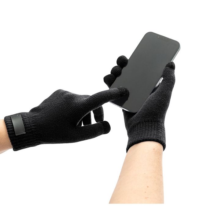  Gants en polyester recyclé (100% rPET), avec embouts tactiles