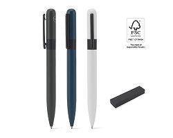 Stylo à bille en métal (60% recyclé) avec design arrondi