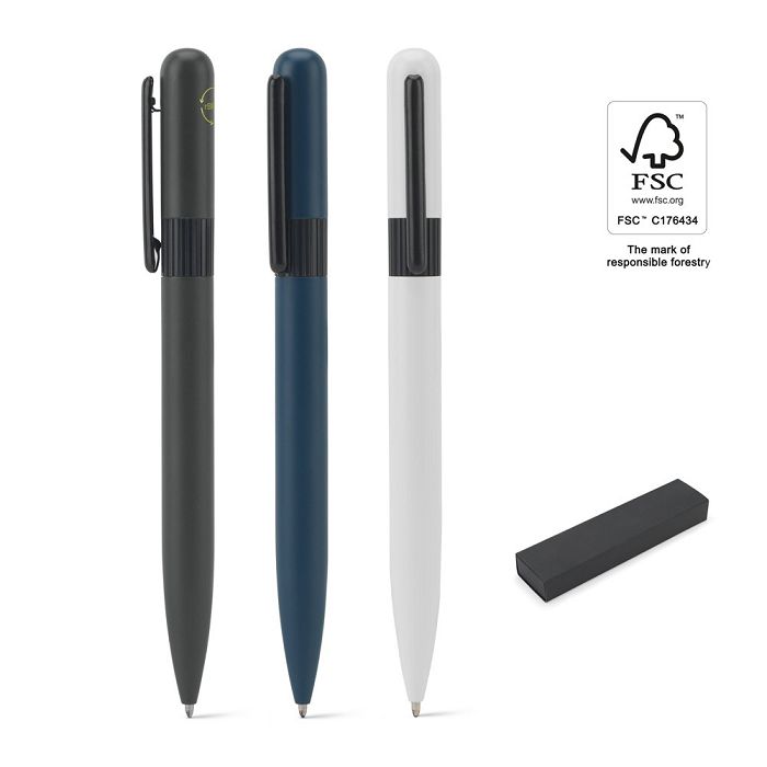  Stylo à bille en métal (60% recyclé) avec design arrondi