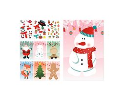 Set de six feuilles avec figurines de Noël et 3 feuilles d'autoco