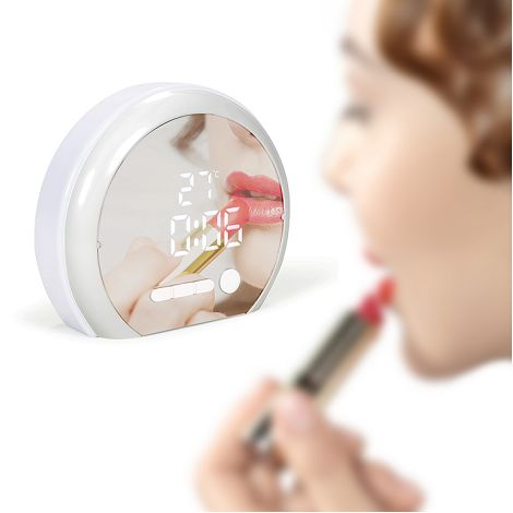 Réveil miroir lumineux - Blanc