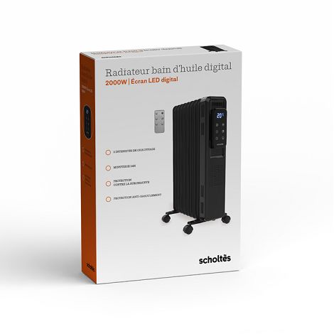 Radiateur bain d’huile digital 2000W