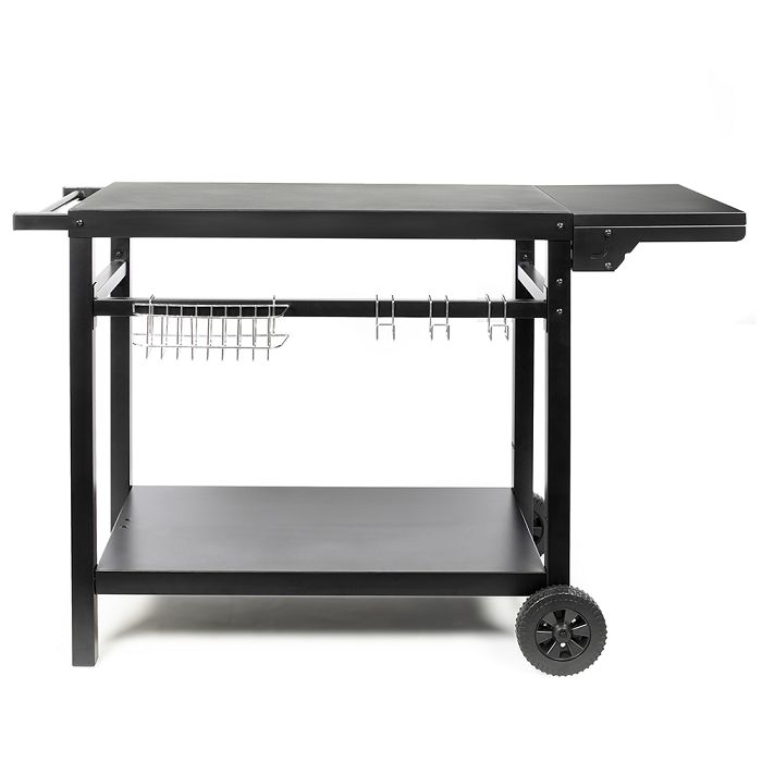  Desserte pour plancha avec tablette rabattable - Noir