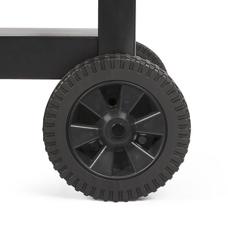 Desserte pour plancha avec tablette rabattable - Noir