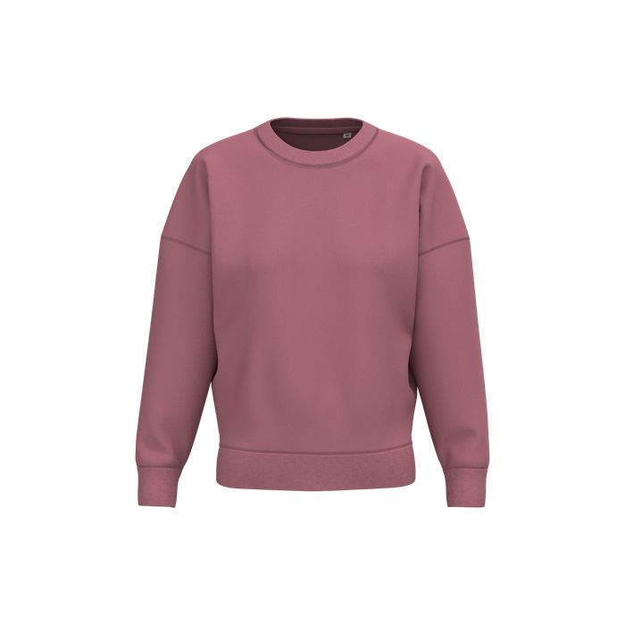  Sweat-shirt écoresponsable à col rond à épaules tombantes femme