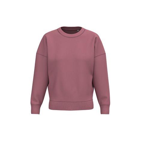  Sweat-shirt écoresponsable à col rond à épaules tombantes femme