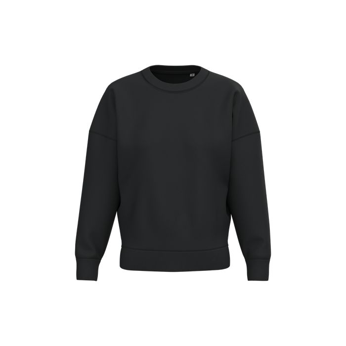  Sweat-shirt écoresponsable à col rond à épaules tombantes femme